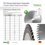 KRONBERG 450x4x30mm 72TCG diş Alüminyum, Plastik, PVC - TCT Elmas Daire Testere (Negatif Diş)