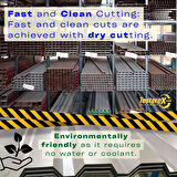 KRONBERG 190x2.2x20mm 38S-ATB diş Demir Profiller İçin - TCT Elmas Daire Testere (Kuru Kesim)