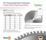 KRONBERG 355x2.4x25.4mm 90S-ATB diş Demir Profiller İçin - TCT Elmas Daire Testere (Kuru Kesim)
