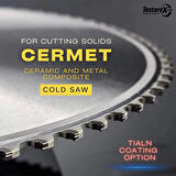 KRABBE 460x2.7x50mm 60 diş CERMET Daire Testere Bıçağı - Sert Çeliklerin Sulu Kesimi için