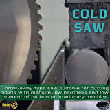 KRABBE 460x2.7x50mm 60 diş CERMET Daire Testere Bıçağı - Sert Çeliklerin Sulu Kesimi için