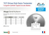 ONCI 300x3.2x30mm 60ATB diş Ahşap Kesici - TCT Elmas Daire Testere (Kontrplak, kereste ve ağaç türü)