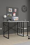 Bofigo 60x120 cm 2 Raflı Çalışma Masası Bilgisayar Masası Ofis Ders Yemek Masası Beyaz