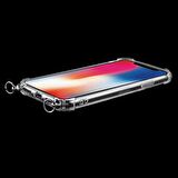 Apple iPhone 7 / 8 Siyah Şeffaf Boyun Omuz Askılı ipli Kordonlu Kılıf