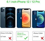 Apple iPhone 12 PRO (6.1 inç) Şeffaf Boyun - Omuz Askılı Köşe Korumalı İpli Silikon Kılıf
