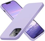 Apple iPhone 14 PLUS Kılıf içi Süet Korumalı Silikon LiLA Renk