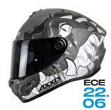 Axxıs Draken S Trooper D2 Motosiklet Kask L (Siyah Vizör Hediyeli)