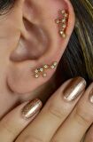 Aslan Burcu Küpe Takımyıldızı Piercing Gold Leo