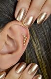 Balık Burcu Küpe Takımyıldızı Piercing Gold Pisces