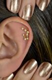 Boğa Burcu Küpe Takımyıldızı Piercing Gold Taurus