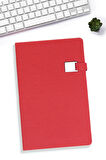 Mıknatıs Detaylı Kırmızı Defter