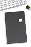 Mıknatıs Detaylı Siyah Defter