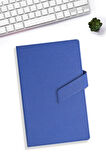 Çizgili Mavi Mıknatıslı Defter