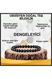 Doğal Taş Obsidyen Bileklik 6 mm