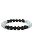 Aquamarin- Obsidyen Doğal Taş Bileklik 8 mm