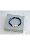 Lapis - Pembe Kuvars Doğal Taş Bileklik 8 mm