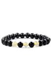Obsidian - Dönüşümlü Sitrin Doğal Taş Bileklik 8 mm