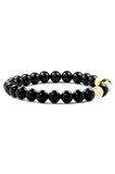 Obsidian - Dönüşümlü Sitrin Doğal Taş Bileklik 8 mm