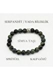 Doğal Şifalı Taş Bileklik | Serpantin / Yada Doğal Taş Bileklik 8 Mm Simya Taşı