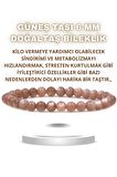 Güneş Doğal Taş Bileklik 6 Mm ( Kilo Vermeye Yardımcı ) Aa Kalite