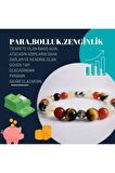 Doğaltaş Unisex Para - Bolluk - Bereket - Zenginlik Tılsım Bilekliği Sitrin, Kaplangözü, Pirit, Akik