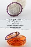 Ametist Doğal Taş Bileklik 6 Mm ( Dinç Uyanma ) ( Pozitif Enerji )