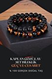 Kaplan Gözü,lav Doğal Taş Bileklik Seti 8 Mm ( Duyulan Kaygılara Karşı Etkilidir ) Aa Kalite