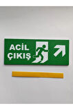Acil Çıkış Tabelası Sağ Yukarı Ok