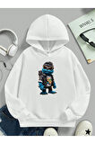 Çocuk Kapüşonlu Baskılı Sweatshirt