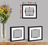 Nobbystar Yapışkanlı Sök-Tak Paspartulu Siyah 14x14cm POLA Kare Fotoğraf Çerçevesi - 6'lı Paket