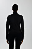 Kadın Sol Göğsü Logo Detaylı Fermuarlı Sweatshirt