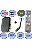 Astra Turbo HD2023 Çanaklı-Çanaksız Wi-fi Dahil Full Hd Sınırsız Sinema Paketli Uydu Alıcısı