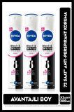 Kadın Sprey Deodorant Black&White Invisible Clear 200ml, 72 Saat Anti-perspirant Ter Koruma, X3Adet