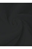 Kız\Erkek Çocuk Siyah Minimal Kurdele Baskılı Kapşonlu Sweatshirt