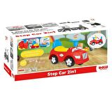 Dolu 8031 Step Car Toy Factory Yürüteç Araba STEP 2 in 1 İlk Arabam Kırmızı 