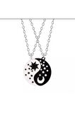Ying Yang Moon And Sun Çift Kolye Hediyelik Şık Süs Takı Aksesuar