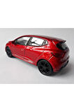 Renault Clio Diecast Metal Araba Kapı Açılır 1.36 Kırmızı Reno Clıo