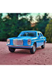 Benz W114 Koleksiyon Metal Araba 12cm Eski Araba Nostalji Mavi