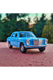 Benz W114 Koleksiyon Metal Araba 12cm Eski Araba Nostalji Mavi