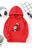 Çocuk Kapüşonlu Baskılı Sweatshirt