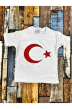 unisex çocuk türk bayrağı t-shirt/ türk bayrağı t-shirt/ay yıldızlı t-shirt