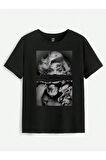 Unisex Kadın Baskılı Oversize Tshirt