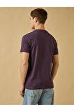 2yam12136lk Erkek T-shirt Mor