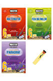 6. Sınıf Master Matematik Fen Bilimleri ve Paragraf Soru Bankası 3lü Set
