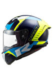 Thunder Racing 1 Kask Mavi Sarı