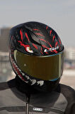 RAPID 2 RACE KAIJU MAT SİYAH-KIRMIZI-BEYAZ KASK