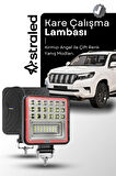Off Road 12-24 Volt Kare Sis Farı DRL KIRMIZI 4 inç 126 W Oto Çalışma Lambası