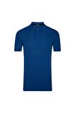 Süvari Ts1014000218 Polo Yaka Slim Fit Pike Desenli Koyu Mavi Erkek T-Shirt