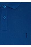 Süvari Ts1014000218 Polo Yaka Slim Fit Pike Desenli Koyu Mavi Erkek T-Shirt
