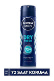Men Erkek Sprey Deodorant Dry Fresh 150 ml X3 Adet,72 Saat Anti-perspirant Koruma